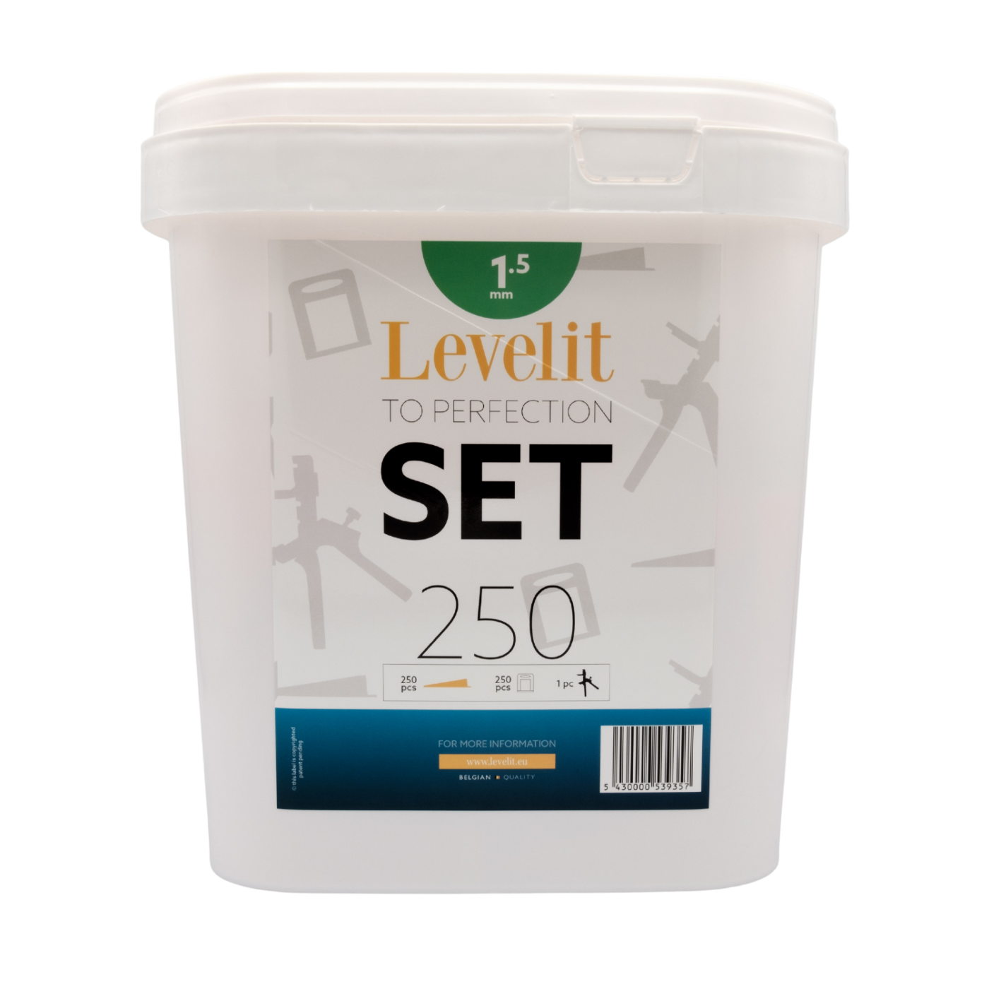 Levelit – Complete Set – Wedges, clips and plastic pliers