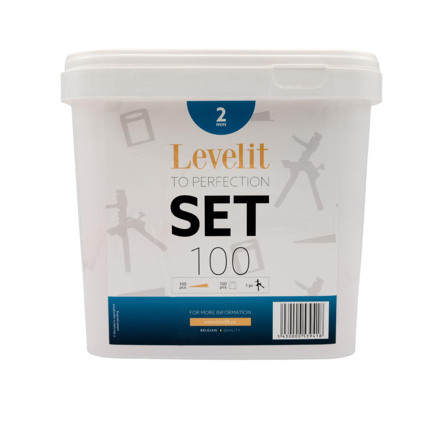 Levelit – Complete Set – Wedges, clips and plastic pliers