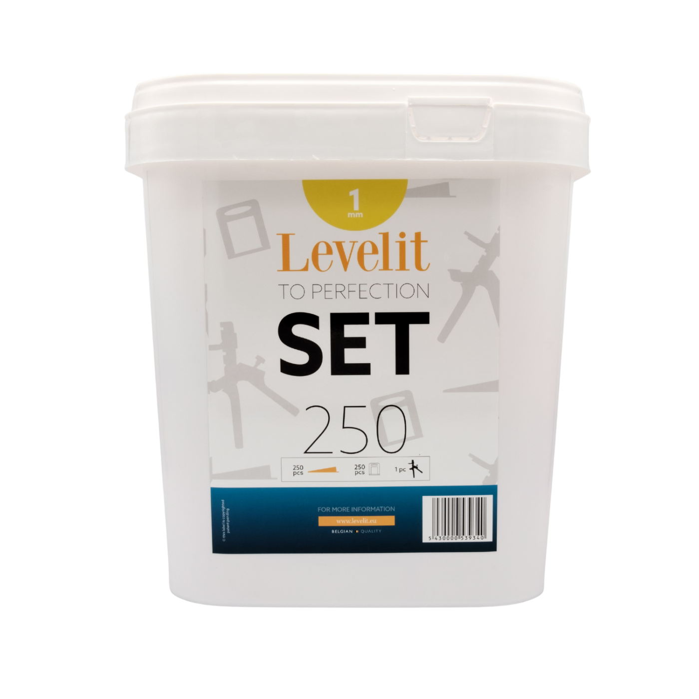 Levelit – Complete Set – Wedges, clips and plastic pliers