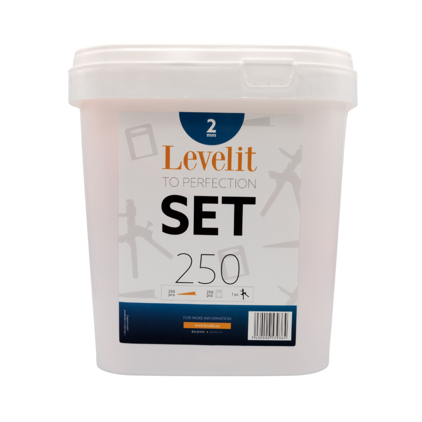 Levelit – Complete Set – Wedges, clips and plastic pliers