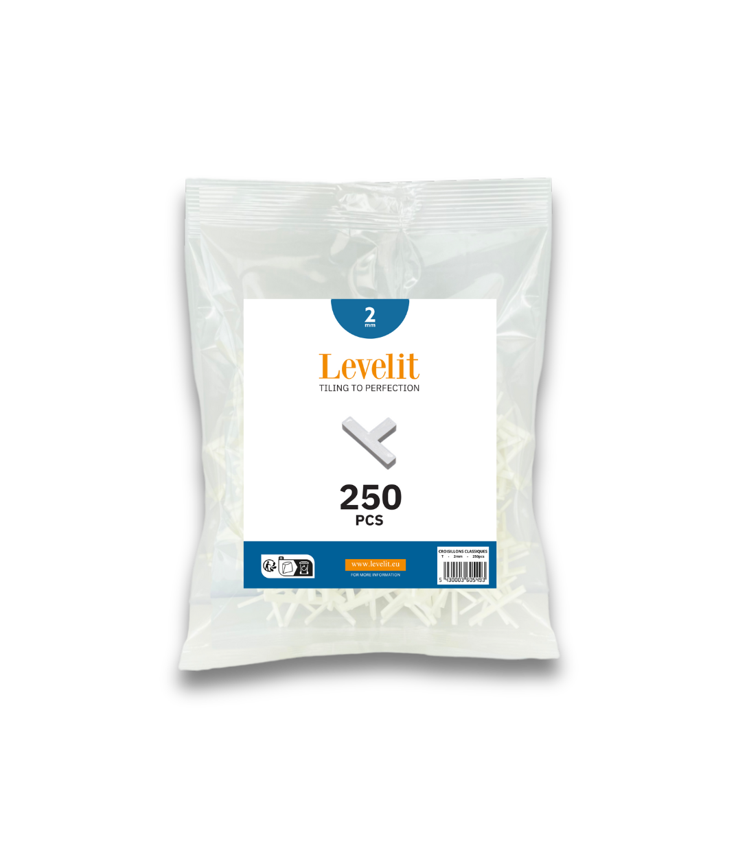 Classic T-tile spacers (250 pcs)